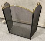 Black and Brass Fire Screen