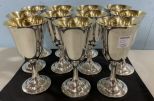 11 International Sterling Goblets