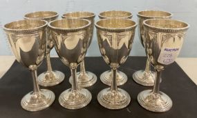 8 International Sterling Goblets 4 3/4