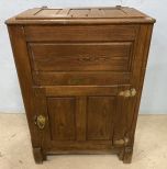 Antique Hoosier Oak Ice Box Cabinet