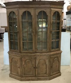 Harden Furniture Company Chippendale Distressed China Cabinet