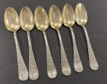 Six Sterling Demi Tasse Spoons