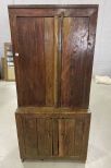 Antique Primitive Step Back Cabinet