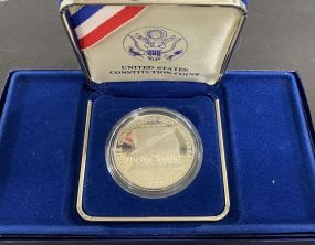 U.S. Constitution 200th Anniversary Silver Proof Coin 1787-1987 We the People