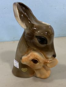 Royal Copley Deer and Fawn Head Vase