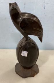 Wood Carved Bird Statue