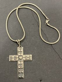 Sterling Cross Pendant with .925 Italy Chain