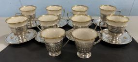 Gorham Sterling Demitasse Cups and Saucers