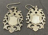 Sterling Family Shield Earrings