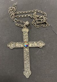 Sterling Cross Pendant and .925 Necklace
