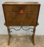 Vintage English Style Drop Front Secretary Stand