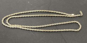.925 Sterling Rope Chain Necklace