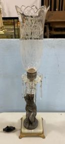 Signed Figural Reproduction Lamp
