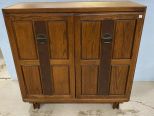 Late 20th Century Mid Century Modern Double Door Cabinet