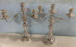 Pair of Silver Plate Candelabras