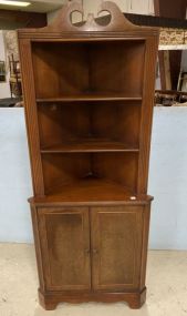 Vintage Mahogany Corner Display Cabinet