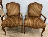 Pair of French Antique Reproduction Arm Chairs