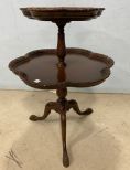 Early 1900's Mahogany Two Tier Pedestal Table