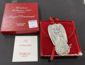 Towle 1991 Sterling Angel Ornament