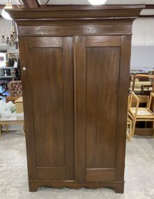 Antique Mahogany Double Door Armoire