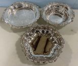 Three Assorted Style Silver Plated Bowls