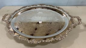 E.P.C.A Silver Plate Footed Serving Tray