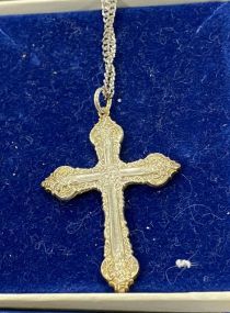 Nice Wallace Sterling Cross Necklace