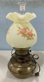Vintage Style Brass Globe Lamp