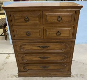 Vintage Oak Finish Chest of Drawers