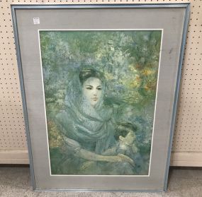 Framed Print of Mother and Child