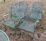 Four Wrought Iron Patio Chairs