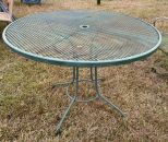 Round Wrought Iron Patio Table