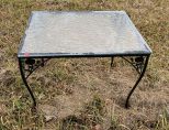 Small Black Metal Side Table