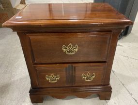 Chippendale Style Two Drawer Night Stand