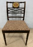 Hitchcock Style Black Lacquer Side Chair