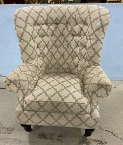 Decorative Upholstered High Back Arm Chair