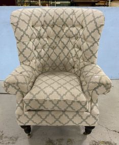 Decorative Upholstered High Back Arm Chair