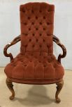 French Style Walnut Arm Chair