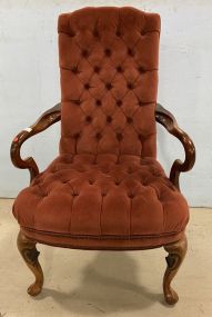 French Style Walnut Arm Chair