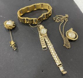 Vintage Costume Jewelry and 10K Rolled Gold Plate Watch