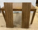 Oak Finish 1980's Dining Table