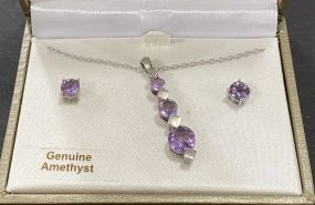 Sterling Silver Amethyst Necklace