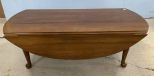 Cherry Queen Anne Drop Leaf Coffee Table