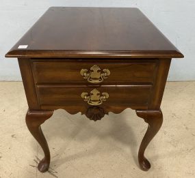 Cherry Queen Anne Side Table