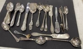 Group of Assorted Silver Plate Flatware Pieces