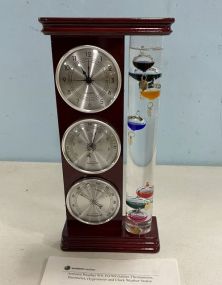 Ambient Weather WS-YG709 Galileo Thermometer, Barometer, Hygrometer and Clock Weather Station