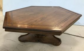Late 20th Century Pedestal Octagon Coffee Table