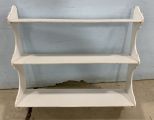 White Three Shelf Wall Rack