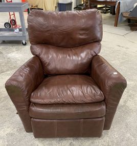 Maroon Faux Leather Recliner