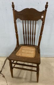 Oak Pressed Back Side Chair